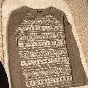 Talbots green and white sweater